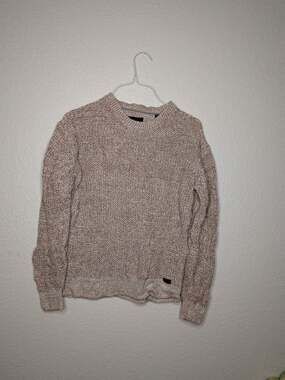 Outpost Makers Crew Neck Sweater Size M Tan Brown Marled Cotton Knit